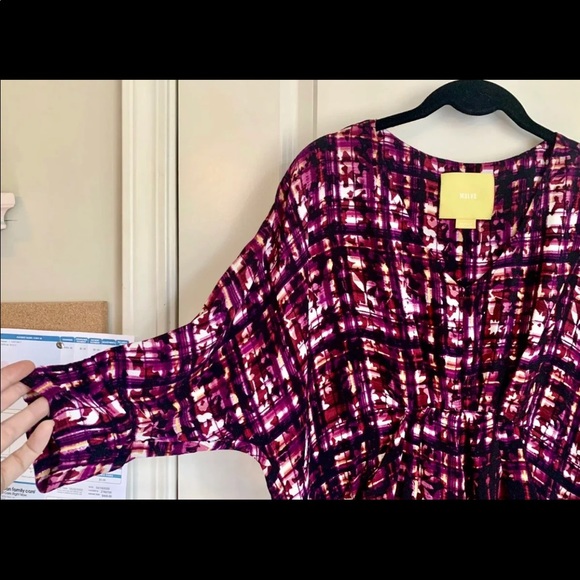 Anthropologie mauve kaftan petite small dress - Picture 13 of 13